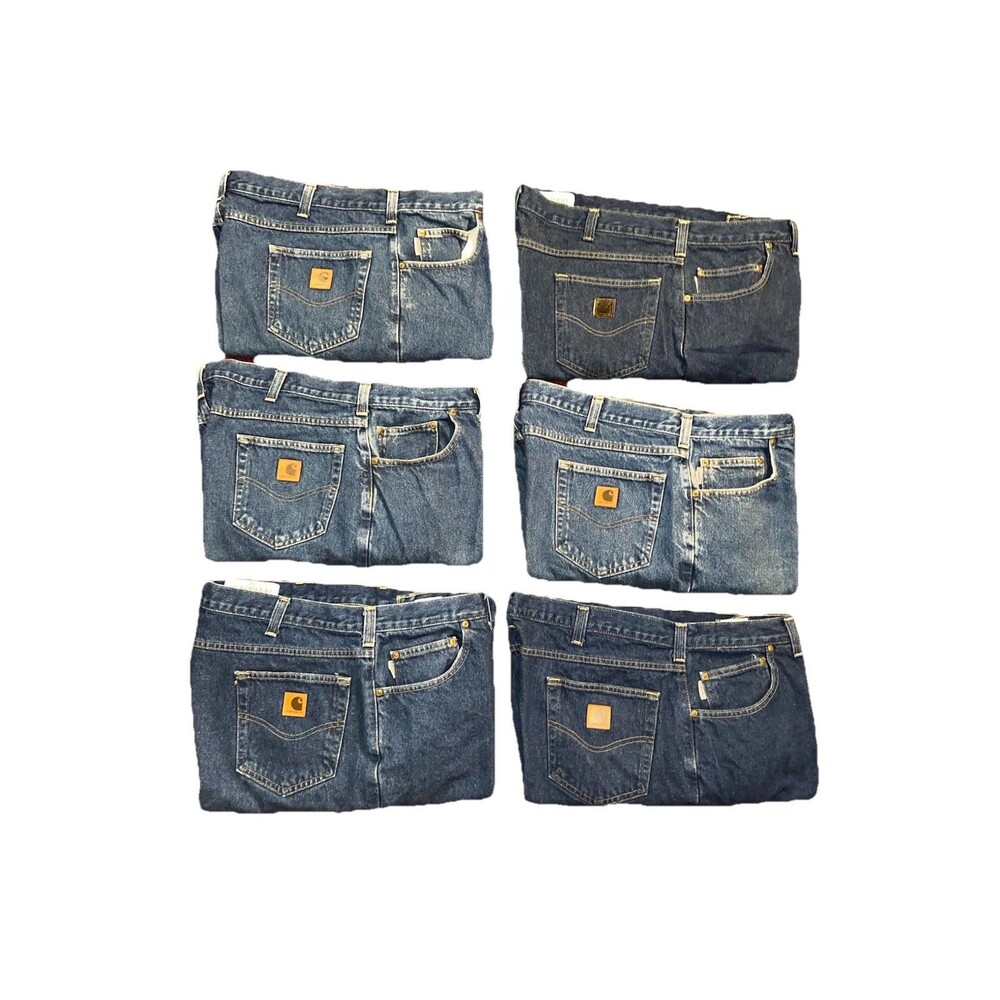 Carhartt Jeans Men’s Size 42x30 Blue Denim  Work Pants Relax Fit (choose 1 piece